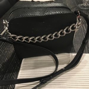 Kendall and Kylie Lucy Black Leather Crossbody